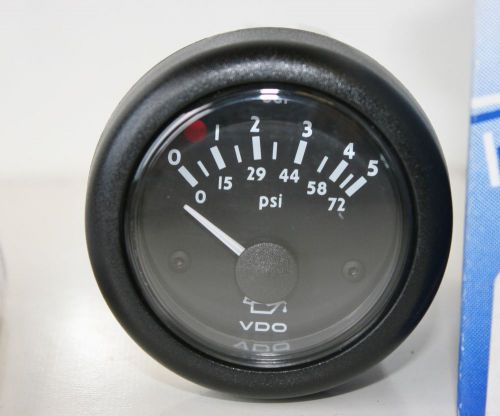 New vdo no2-124-126d engine oil pressure 12vdc 2-1/16&#034; gauge 80 psi supra boat