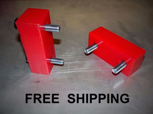 84-01 jeep cherokee xj  1&#034; hood lift spacer poly-red  overheating ? try this