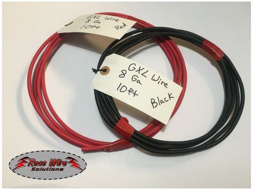 Red and black  automotive  high temp gxl power wire 8 gauge 10 feet each = 20ft