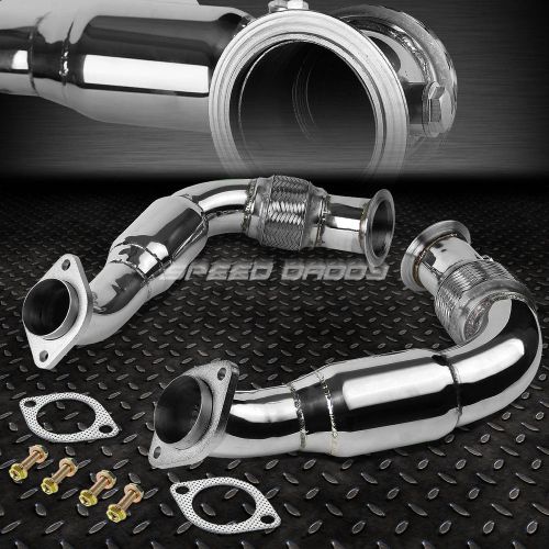 Stainless turbo downpipe exhaust for 08-14 bmw x6/x5/5-/7-series n63b44 4.4 v8
