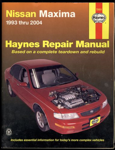 Nissan maxima 1993-2004, haynes repair manual, maintenance overhaul etc
