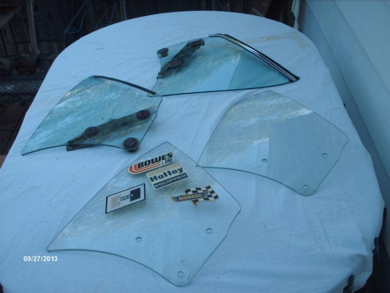 1967-1969 chevy camaro 1/4 quarter window glass used mt