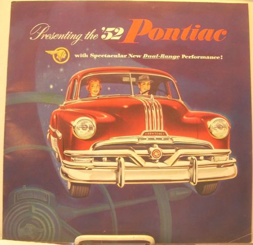 Original 1952 pontiac dealership sales brochure catalina chieftain