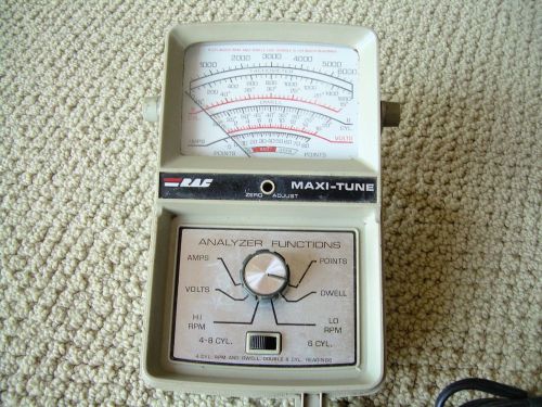 Vintage rac maxi-tune dwell tachometer ignition analyzer tester- zero adjust
