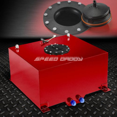 10 gallon red coated aluminum racing/drifting fuel cell gas tank+level sender