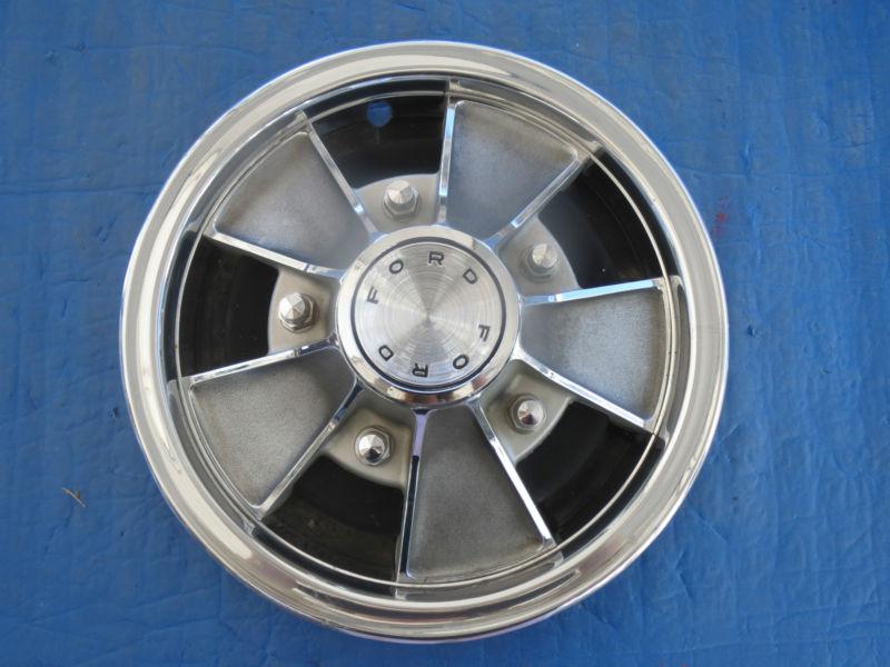 1 used 66 67 68 ford mustang fairlane falcon 14" mag type hubcap c60z1130k sk4