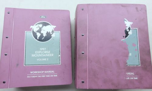 1997 ford explorer &amp; mercury mountaineer service shop repair manual set 2 binder