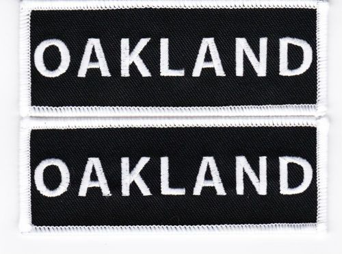 Oakland 1.5x4 sew/iron on patch embroidered oakland raiders a&#039;s biker