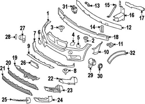 Bmw 63147290093 genuine oem reflector