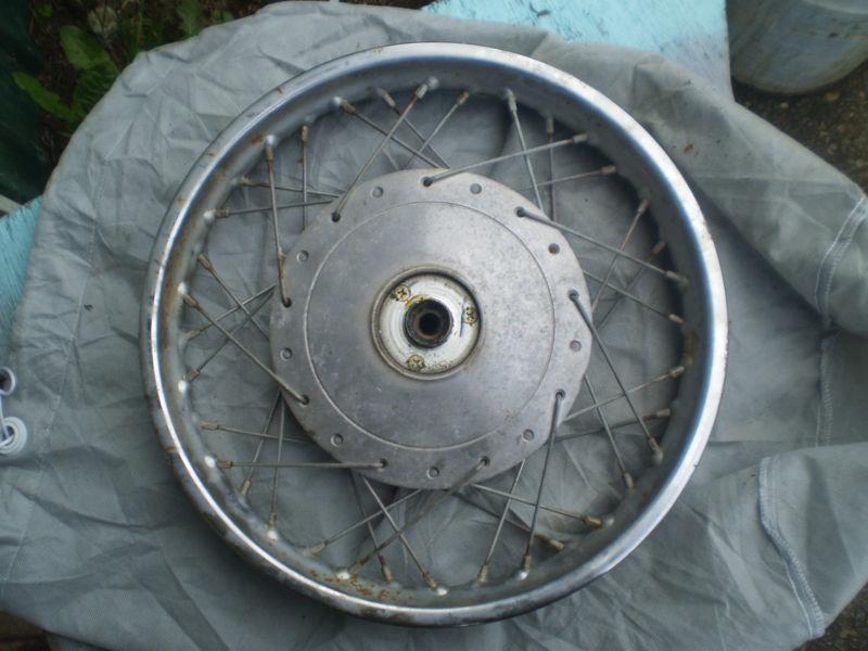 Honda 305 dream ca77 ca 78   16" front rim,  brake hub & spoke assy. 