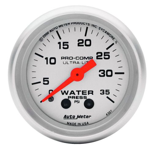 Autometer 4307 ultra-lite mechanical water pressure gauge