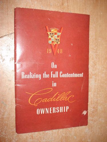 1948 cadillac owners manual original glove box book rare