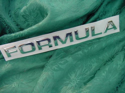 Formula boat emblem badge chrome 7 letters 10-5/8&#034; long x 1-1/16&#034; high car truck