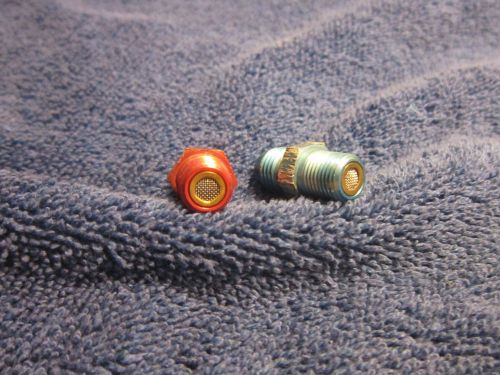 Nos -4 an x 1/8 npt nitrous or fuel solenoid inlet filters / fittings, nice pair