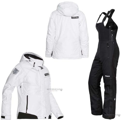 Snowmobile ckx oxygen jacket suit white pants bib women medium coat winter