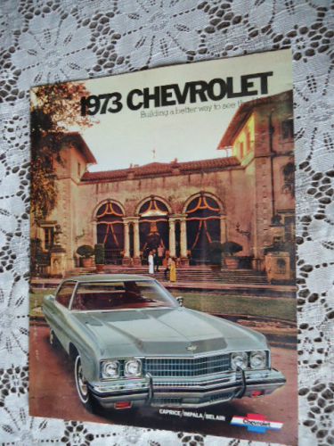 Nos 1973 chevy brochure chevrolet caprice impala belair sales dealer book let