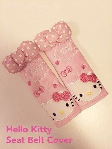 New sanrio hello kitty soft plush seat belt cover car accessories one pair