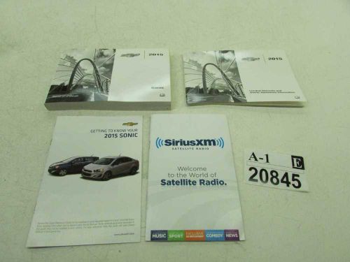 2015 chevy sonic ltz sedan owners manual book owner booklet oem