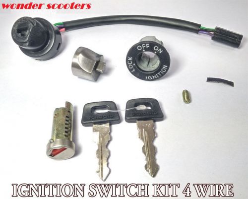 Vespa px lml ignition on off switch with 4 wire and 1 barrel lock 2 keys ws-1405