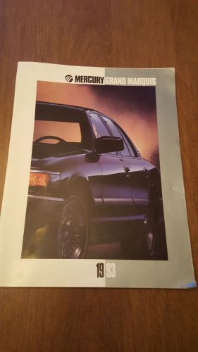 1993 mercury grand marquis sales brochure