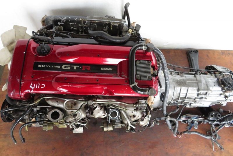 Jdm nissan skyline rb26dett engine 2.6l r32 5 speed manual transmission awd