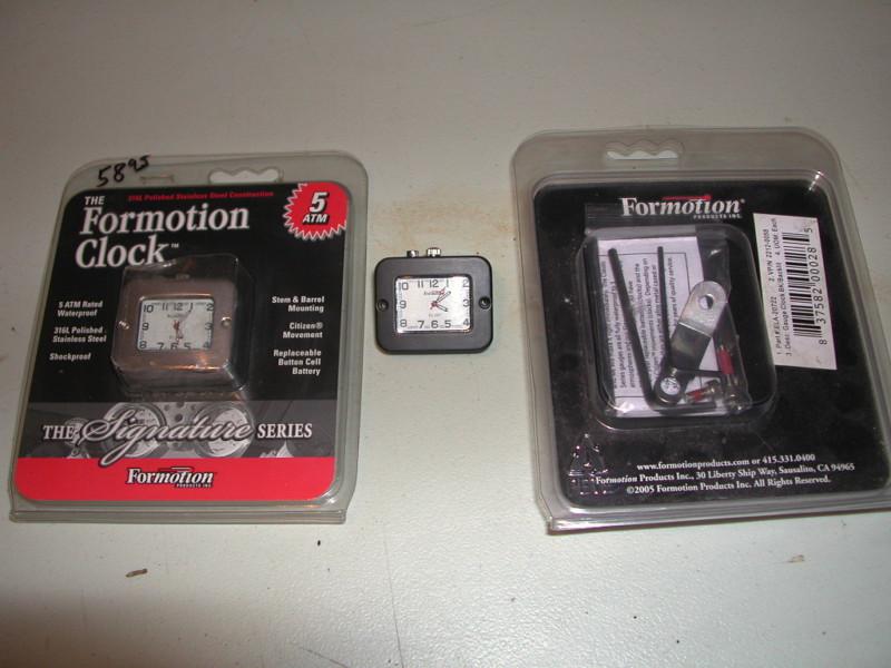 Formotion billet motorcycle clock chrome