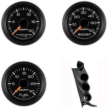 Autometer factory mtch gauge kit-01-07 gm-boost/pyro/fuel press/pillar no speak