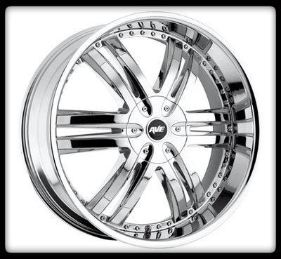 22" x 9.5" avenue a607 chrome wheels rims & 305-45-22 nitto terra grappler tires