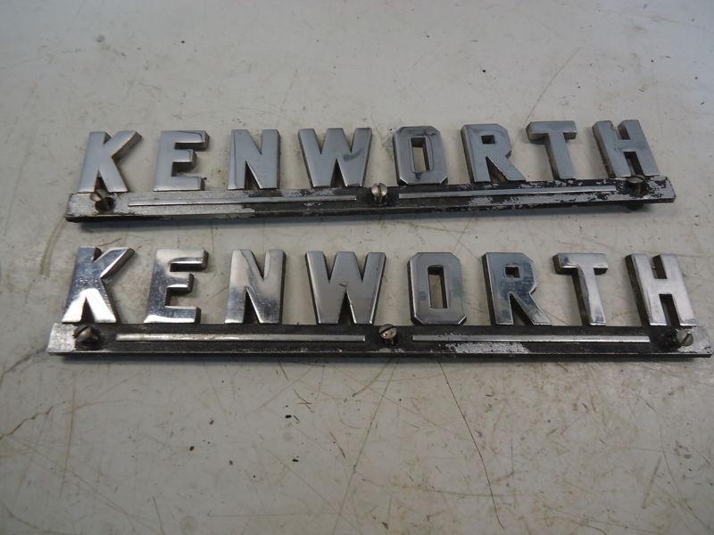 Purchase VINTAGE KENWORTH TRUCK EMBLEM LABEL LOGO METAL RIG CHROME