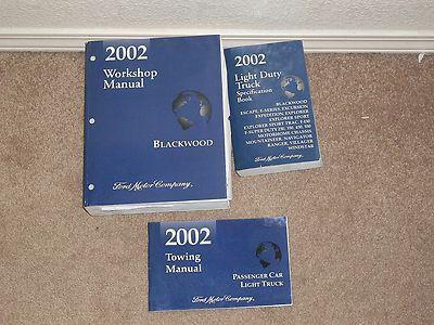 2002 lincoln blackwood factory issue repair manual w\towing manual and spec book