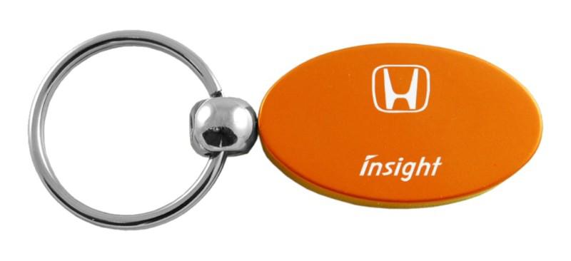 Honda insight orange oval keychain / key fob engraved in usa genuine