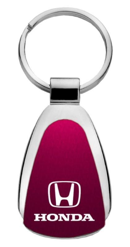 Honda burgundy teardrop keychain / key fob engraved in usa genuine