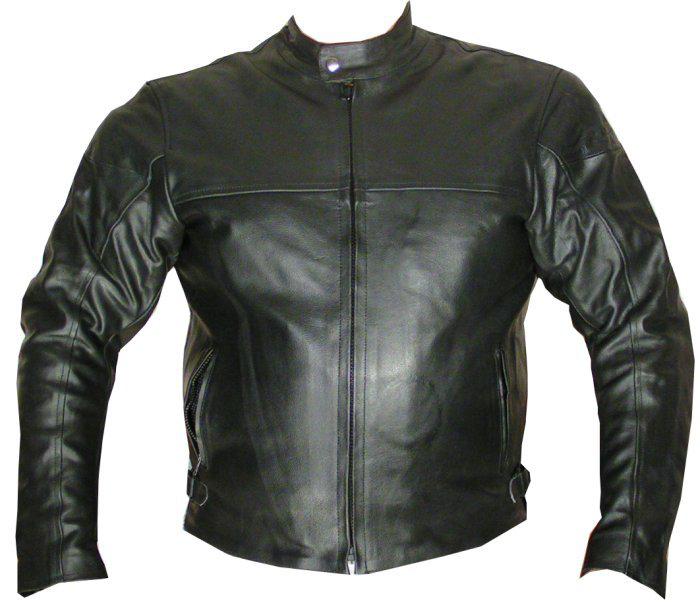 New mens motorcycle hard armor leather jacket black 50