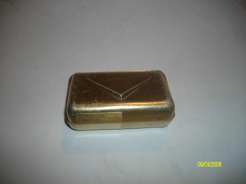 Vintage 1950's  gold plated hard to find fold up car magnetic ashtray (chevy?)