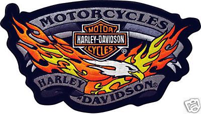 Harley davidson rare flight patch  (xl) 9.5 inch harley patch  
