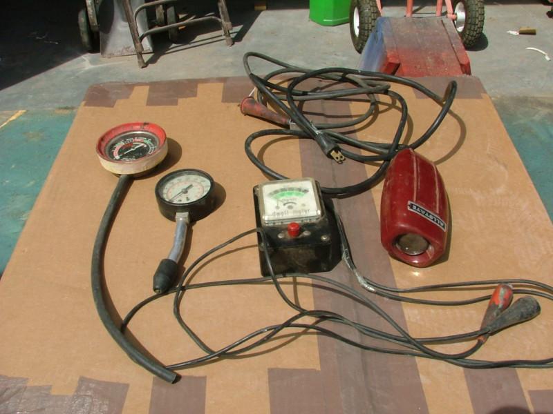 Old antique car diagnostic tools, dwell, timing, vacuum, compression (allstate)
