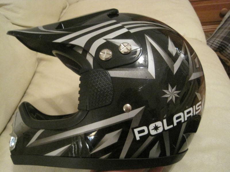 Polaris riding helmet youth large good condition dot approved atv bmx mx