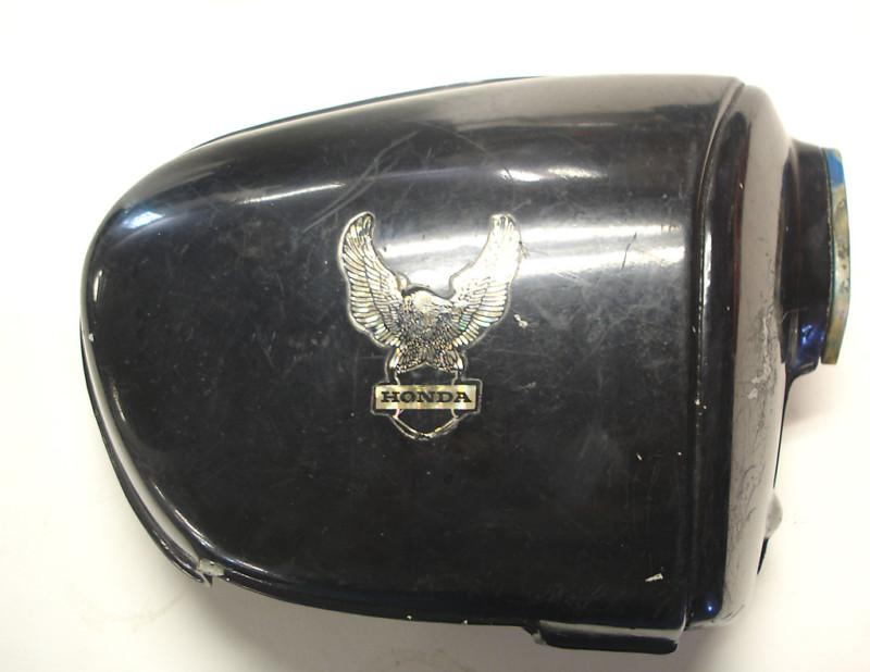 Honda.cb400t hawk.1977.right hand side cover.black.vintage.p/n#83600-413-0000
