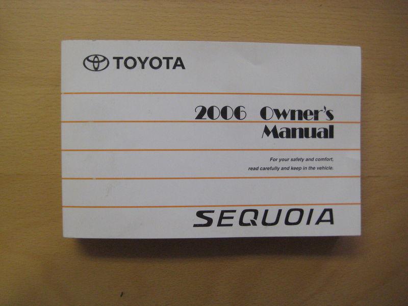 2006 toyota sequoia books owners manual oem factory 