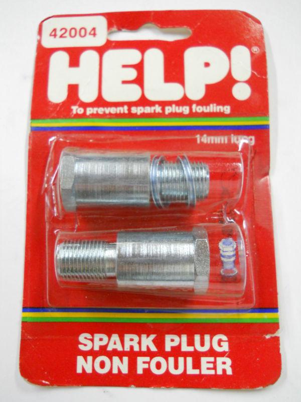 Help parts universal 14mm spark plug non-fouler adapter(s) - long length