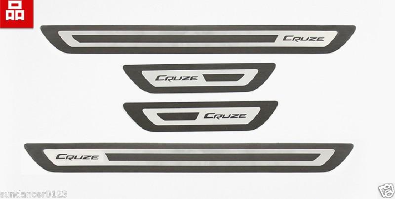 New stainless door sill scuff plate for chevrolet cruze 2009 2010 2011 2012 ds4