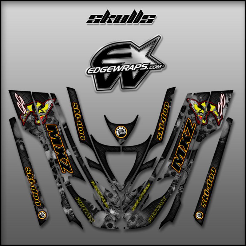 Ski doo zx sk 99, 00, 01,02,03 mxz 600 800 custom graphics - skulls