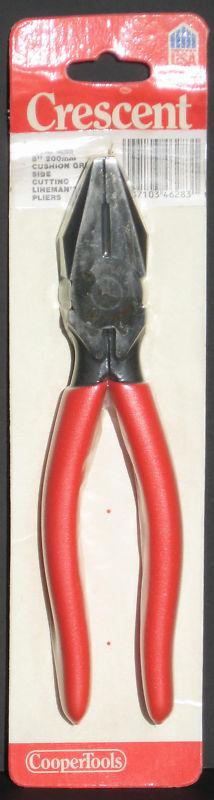 Crescent 50-8cv 8" linesman side cutting plier cushioned handles new made in usa