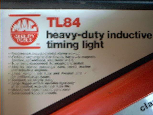 Mac tools tl 84 clamp on timing light