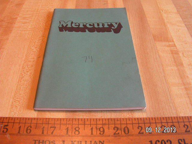 1974 mercury monterey/marquis/marauder/ wagons original owner's/owners manual
