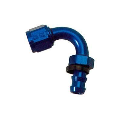 Russell 624300 hose end twist-lok 150 deg -6 an hose to female -6 an red/blue ea