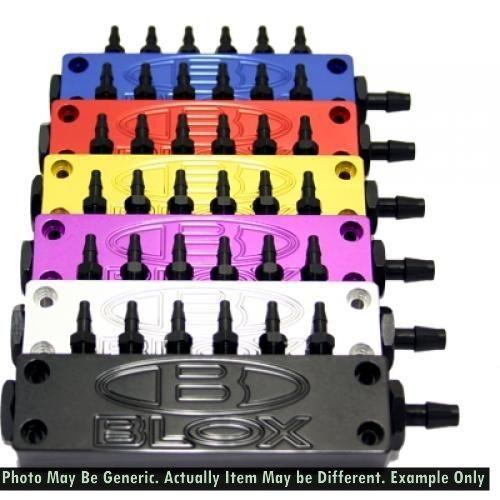 Blox racing bxim-10010-pr surface-mount vacuum block 6-port aluminum purple