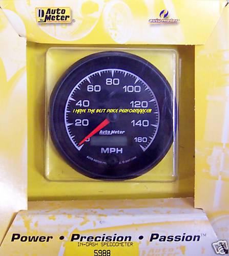 Auto meter 3-3/8" speedo 160 mph in-dash prog es