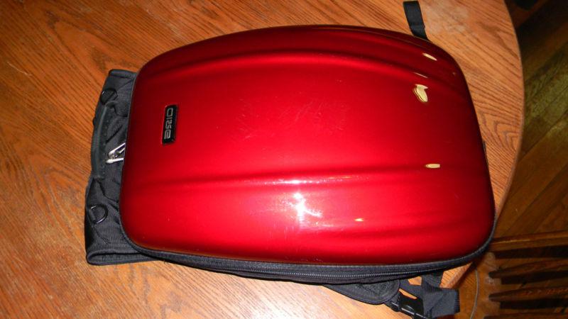 Axio hardshell motorcycle backpack red laptop bag 
