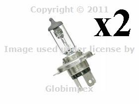 Vw passat (98-01) headlight bulb 60/55w h4 oem new (2) + 1 year warranty
